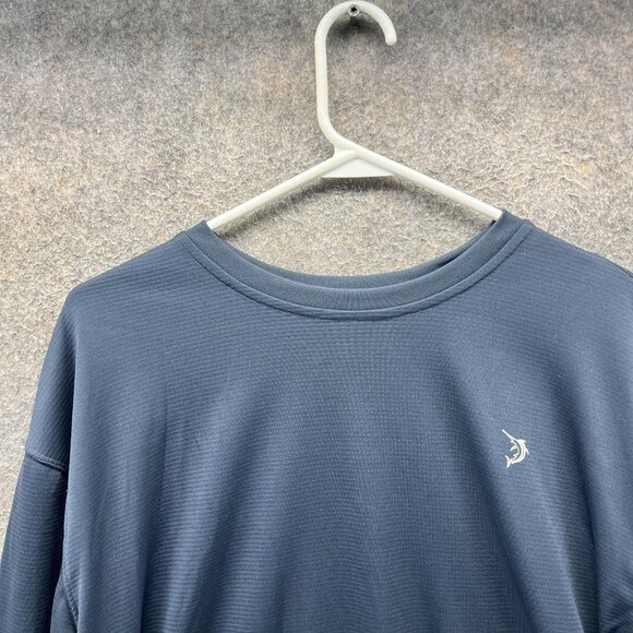 Reel Legends Shirt Mens Medium Blue Long Sleeve Performance Fishing Crewneck - Picture 7 of 10